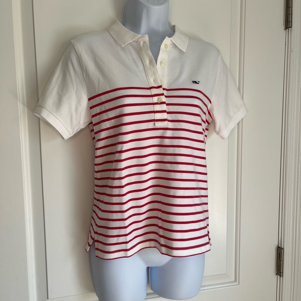 Vineyard Vines Heritage Polo Red Stripes
